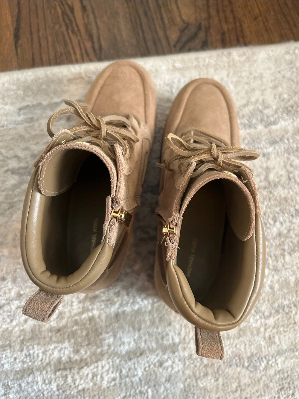 michael kors kenny suede platform boots